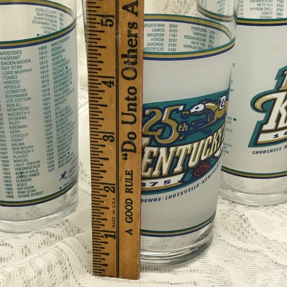 Vintage Kentucky Derby Glasses, 1999 Derby #125, Set of Three from May 1, 1999